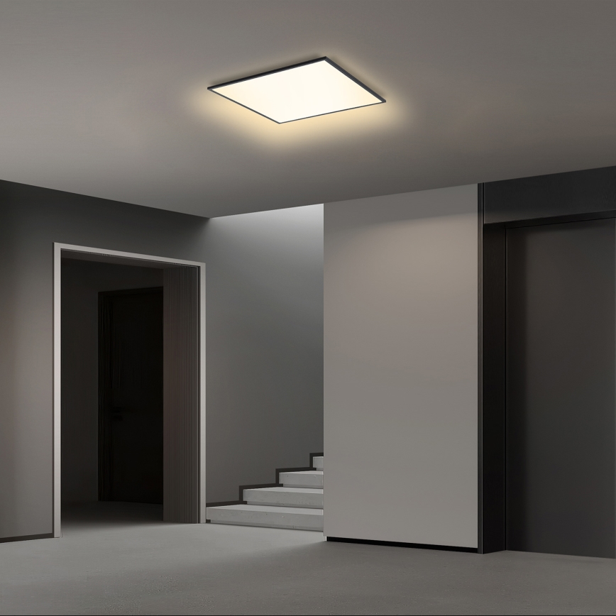 Brilagi - Z možnostjo zatemnitve stropna svetilka SLIMFRAME LED/36W/230V 45x45 cm 3000-6000K črna + daljinski upravljalnik