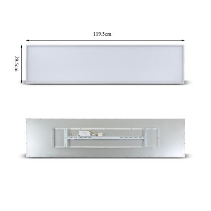 Brilagi - Zatemnljivo LED stropno svetilo SLIMFRAME LED/58W/230V 120x30 cm 3000-6000K bela + daljinski upravljalnik