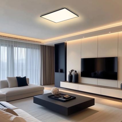 Brilagi - Zatemnljivo stropno LED svetilo SLIMFRAME LED/58W/230V 60x60 cm 3000-6000K črno + daljinski upravljalnik