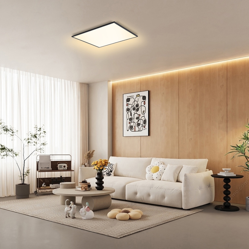 Brilagi - Zatemnljivo stropno LED svetilo SLIMFRAME LED/58W/230V 60x60 cm 3000-6000K črno + daljinski upravljalnik