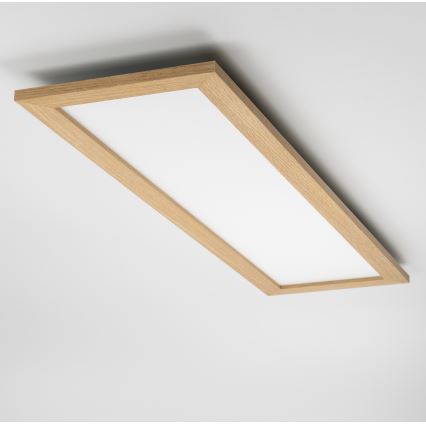 Brilagi - LED zatemnjivo stropno svetilo SLIMFRAME WOOD LED/58W/230V 124x34 cm 3000-6000K rjavo + daljinski upravljalnik