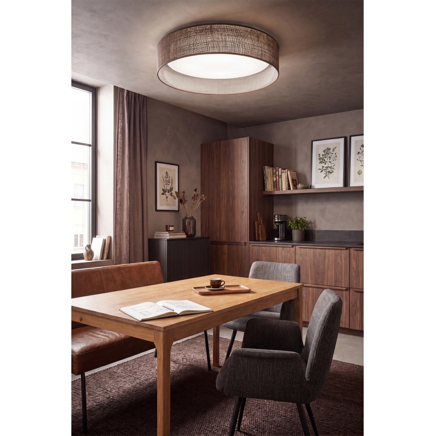 Brilagi - Zatemnjiva LED stropna svetilka VELVET SMARTIX STARS LED/24W/230V 3000-6000K premer 45 cm rjava Wi-Fi Tuya Beacon + daljinski upravljalnik