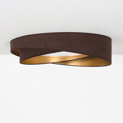 BRILAGI - LED Zatemnljivo stropno svetilo VELVET TWIST LED/36W/230V 3000-6000K premer 65 cm Wi-Fi Tuya Beacon rjava/zlata + daljinski upravljalnik