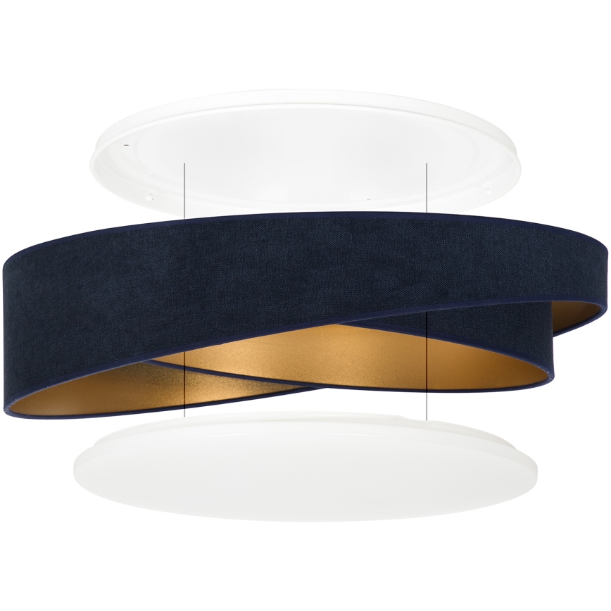 BRILAGI - LED stropna svetilka VELVET TWIST z možnostjo zatemnitve LED/36W/230V 3000-6000K premer 65 cm Wi-Fi Tuya Beacon modra/zlata + daljinski upravljalnik