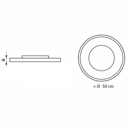 Brilagi - Zatemnljivo LED stropno svetilo VIRELA LED/86W/230V 3000-6000K premer 50 cm + daljinski upravljalnik