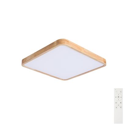 Brilagi - Zatemnjevalna LED stropna svetilka WOODLINE SQUARE LED/80W/230V 3000-6000K hrast 60x60 cm + daljinski upravljalnik