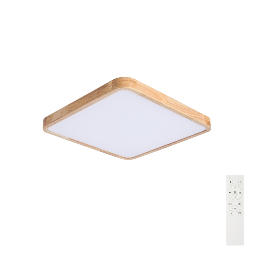 Brilagi - Zatemnjevalna LED stropna svetilka WOODLINE SQUARE LED/80W/230V 3000-6000K hrast 60x60 cm + daljinski upravljalnik