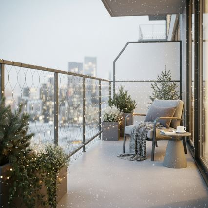 Brilagi - Zunanja božična LED zavesa 160xLED 7x2m IP44 topla bela