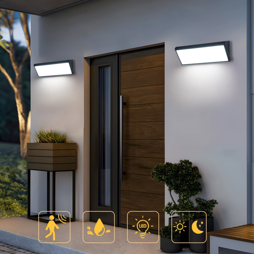 Brilagi - LED zunanja stenska svetilka TRIANGLE LED/42W/230V 45 cm črna IP65