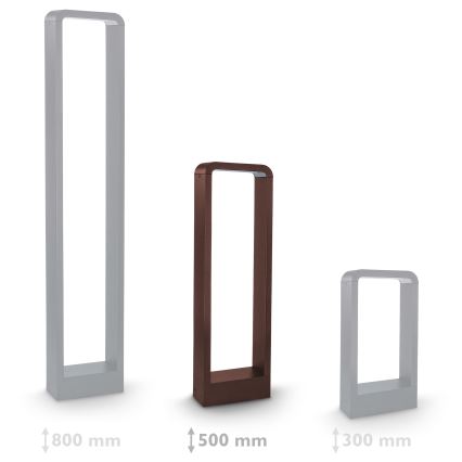 Brilagi - Zunanja LED svetilka BARI LED/7W/230V 3000/4000/6000K rjava IP54 50 cm