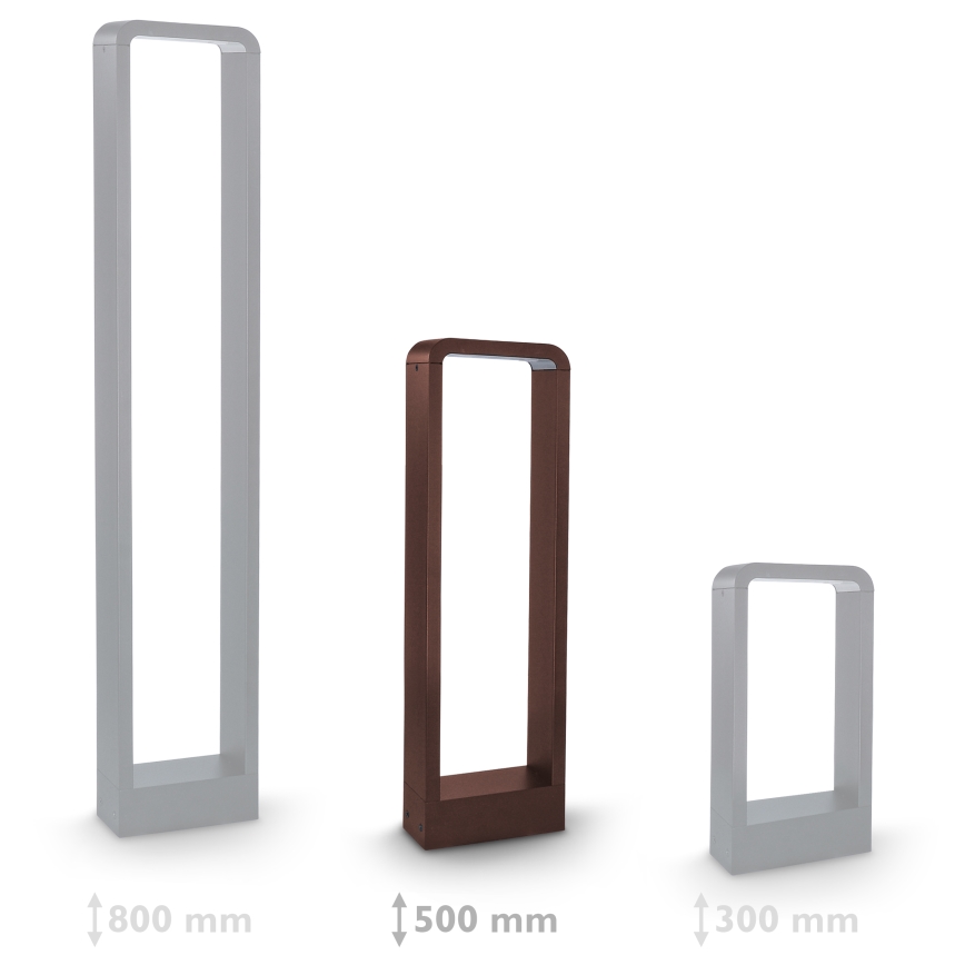 Brilagi - Zunanja LED svetilka BARI LED/7W/230V 3000/4000/6000K rjava IP54 50 cm