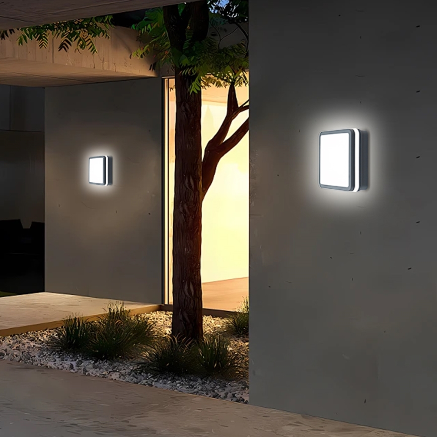Brilagi - LED zunanja svetilka s senzorjem BENE LED/18W/230V 22x22 cm antracit IP54