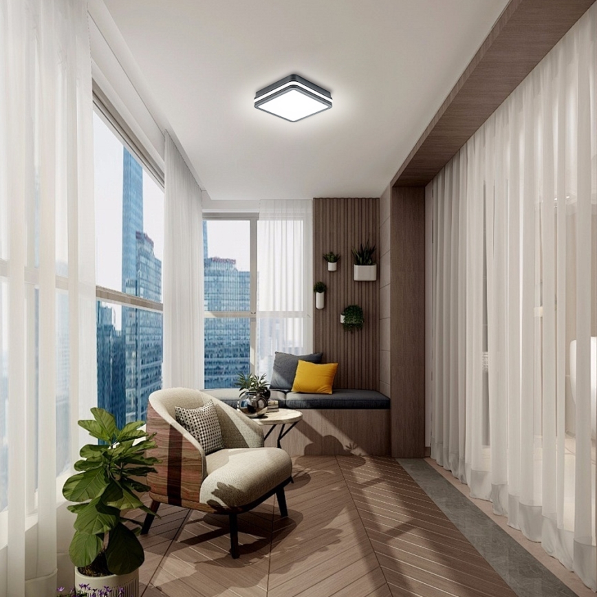 Brilagi - LED zunanja svetilka s senzorjem BENE LED/18W/230V 22x22 cm antracit IP54