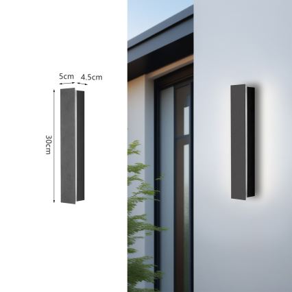 Brilagi - LED Zunanja stenska svetilka LINEAR LED/8W/230V 4000K IP65 30 cm antracit CRI 90