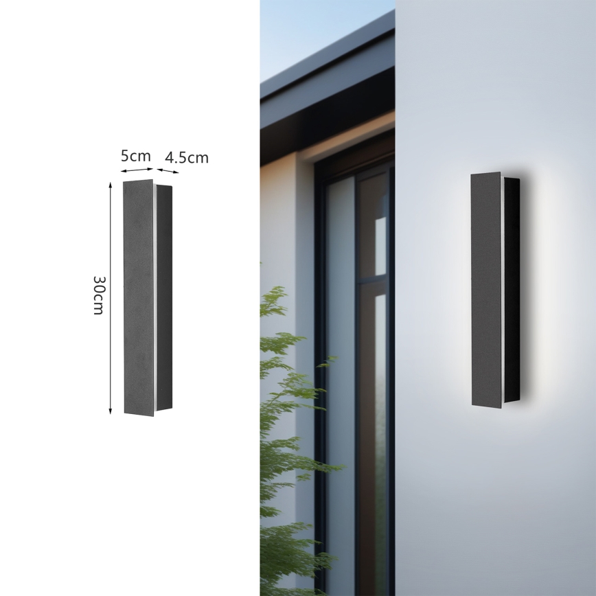 Brilagi - LED Zunanja stenska svetilka LINEAR LED/8W/230V 4000K IP65 30 cm antracit CRI 90
