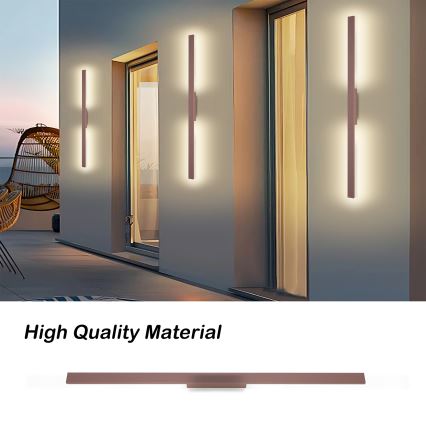 Brilagi - LED zunanje stensko svetilo LUNA LED/24W/230V 3000K IP65 100 cm rjave barve CRI 90