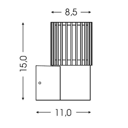 BRILAGI - Zunanja stenska svetilka ARMOR 1xGU10/35W/230V IP44 rjava