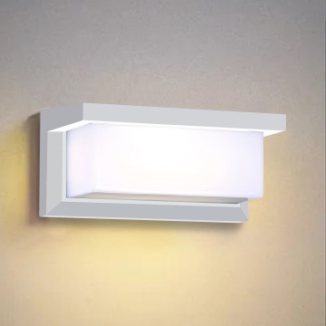 Brilagi - Zunanja stenska svetilka BRICKY 1xE27/60W/230V bela IP54