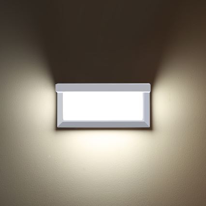 Brilagi - Zunanja stenska svetilka BRICKY 1xE27/60W/230V bela IP54
