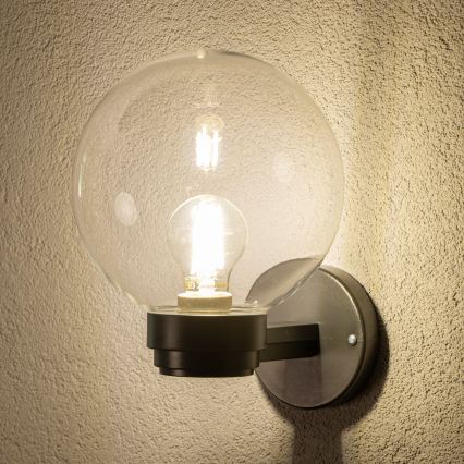 Brilagi - Zunanja stenska svetilka HARBOR 1xE27/40W/230V IP33 antracit/prozorno