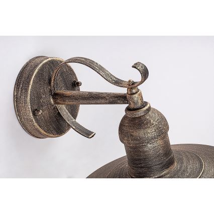 Brilagi - Zunanja stenska svetilka MOLDE 1xE27/60W/230V IP44 bronzna/patina