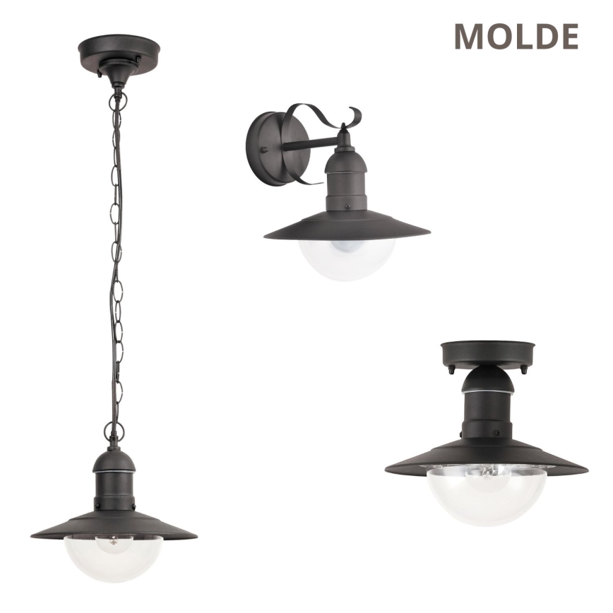 Brilagi - Zunanja stenska svetilka MOLDE 1xE27/60W/230V IP44 črna