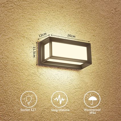 Brilagi - Zunanja stenska svetilka PARKER 1xE27/60W/230V antracit IP44