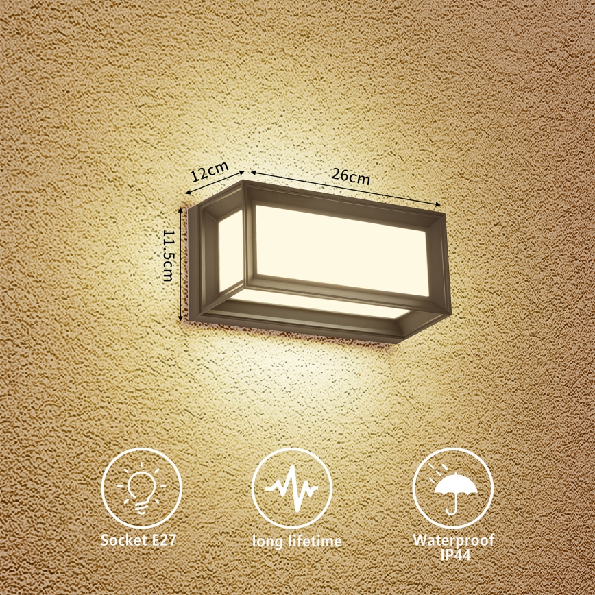 Brilagi - Zunanja stenska svetilka PARKER 1xE27/60W/230V antracit IP44