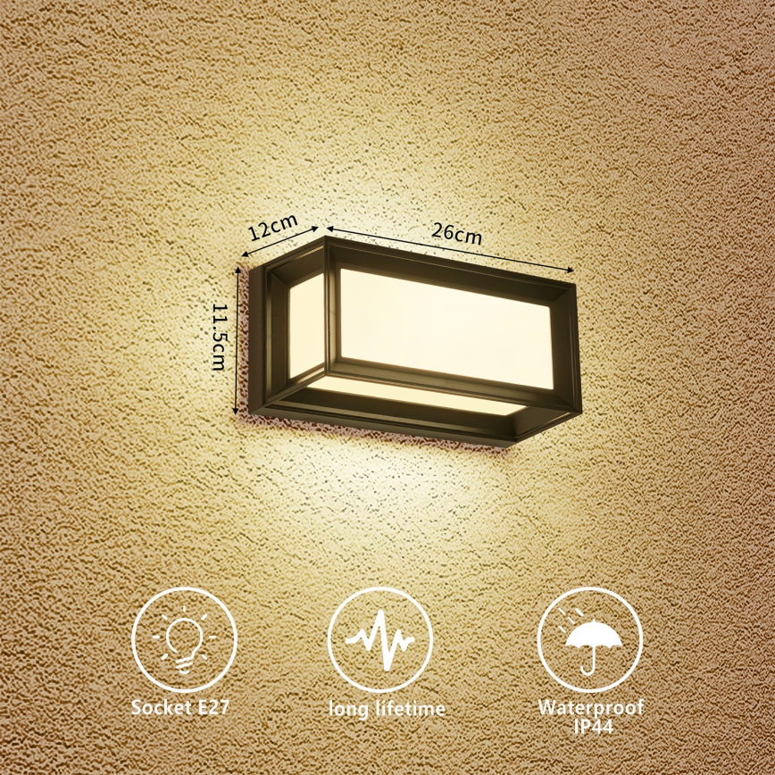 Brilagi - Zunanja stenska svetilka PARKER 1xE27/60W/230V črna IP44