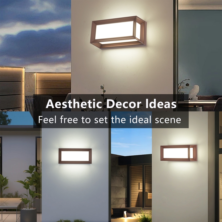 Brilagi - Zunanja stenska svetilka PARKER 1xE27/60W/230V rjava IP44