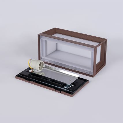 Brilagi - Zunanja stenska svetilka PARKER 1xE27/60W/230V rjava IP44