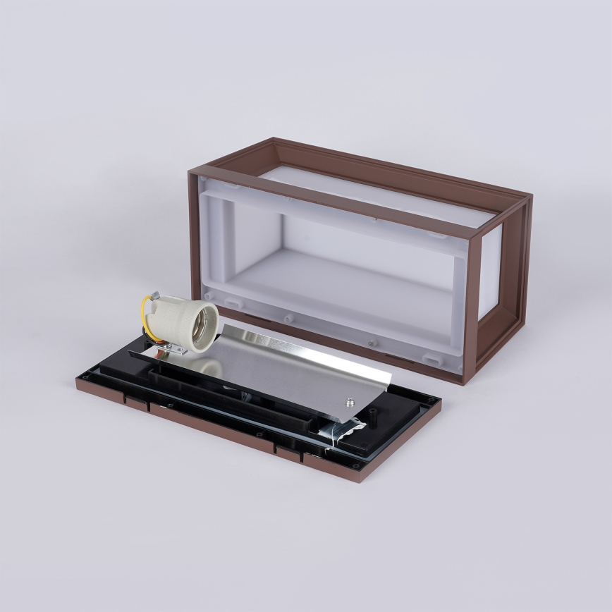 Brilagi - Zunanja stenska svetilka PARKER 1xE27/60W/230V rjava IP44