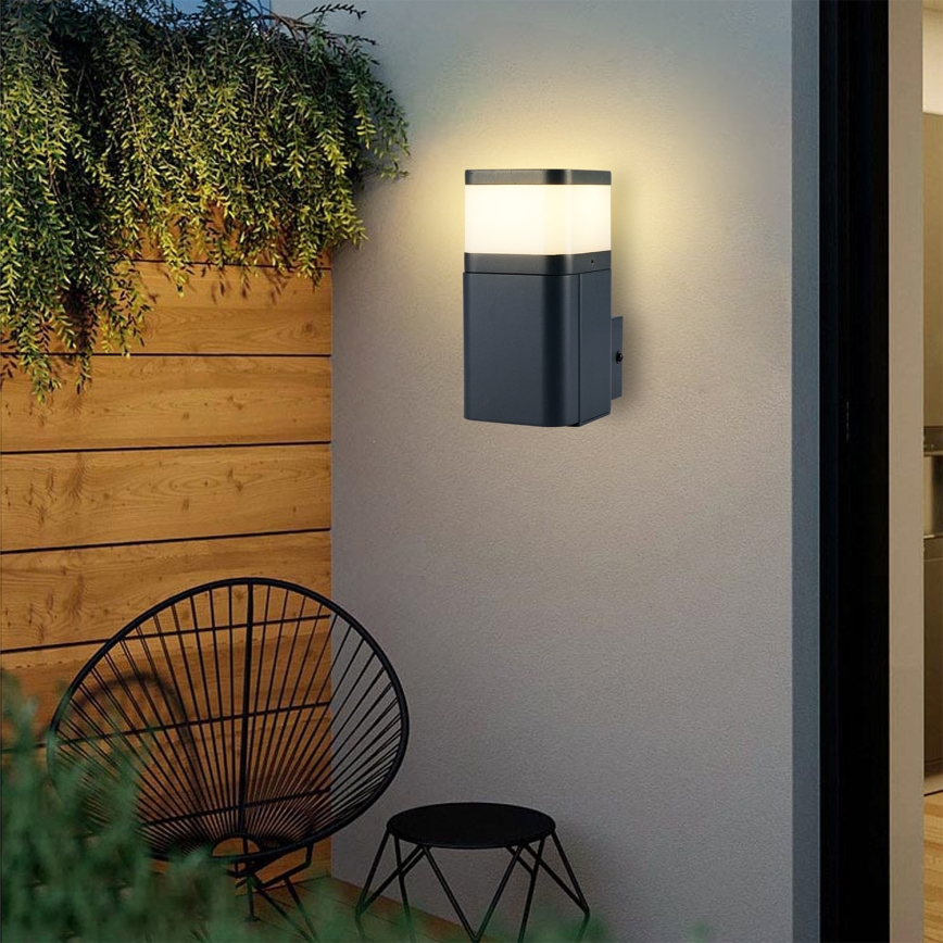 Brilagi - Zunanja stenska svetilka z vtičnico SCHUKO PILLAR 1xG9/11W/230V IP44 antracit