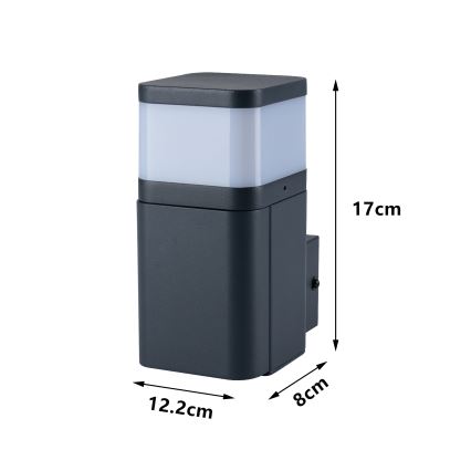 Brilagi - Zunanja stenska svetilka z vtičnico SCHUKO PILLAR 1xG9/11W/230V IP44 antracit