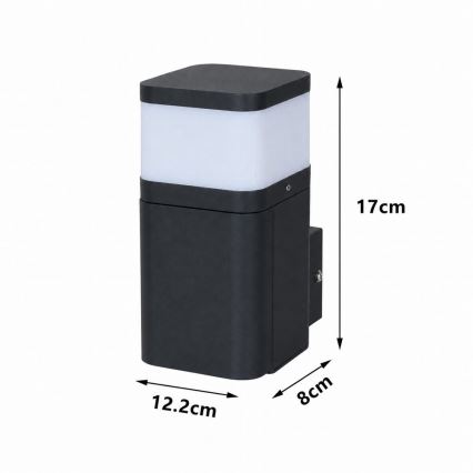 BRILAGI - Zunanja stenska svetilka z vtičnico SCHUKO PILLAR 1xG9/11W/230V IP44 črna