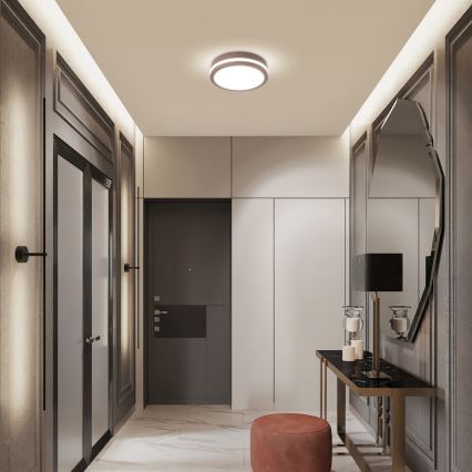 Brilagi - Zunanja stropna LED svetilka BENE LED/18W/230V Ø 21,5 cm rjava IP54