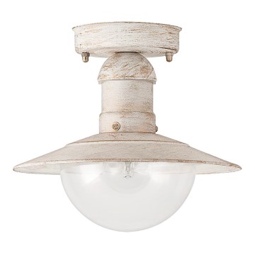 Brilagi - Zunanja stropna svetilka MOLDE 1xE27/60W IP44 bela/patina