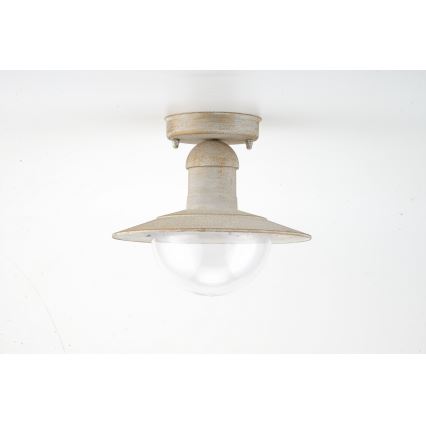 Brilagi - Zunanja stropna svetilka MOLDE 1xE27/60W IP44 bela/patina