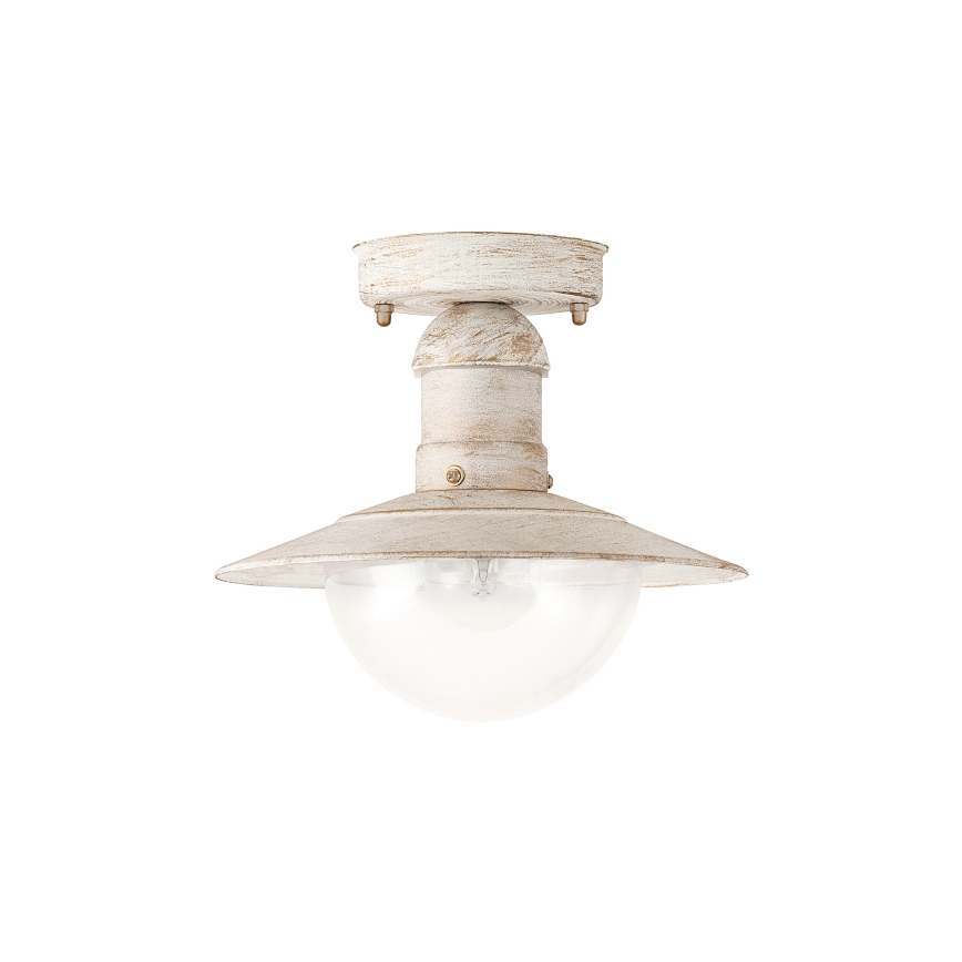Brilagi - Zunanja stropna svetilka MOLDE 1xE27/60W IP44 bela/patina