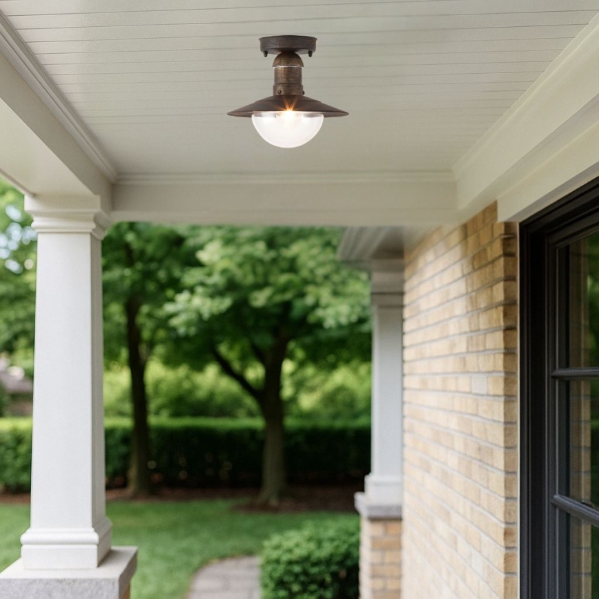 Brilagi - Zunanja stropna svetilka MOLDE 1xE27/60W IP44 bronasta/patina