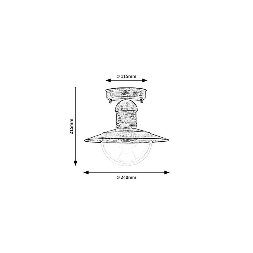 Brilagi - Zunanja stropna svetilka MOLDE 1xE27/60W IP44 bronasta/patina