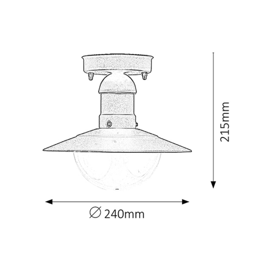 Brilagi - Zunanja stropna svetilka MOLDE 1xE27/60W IP44 črna