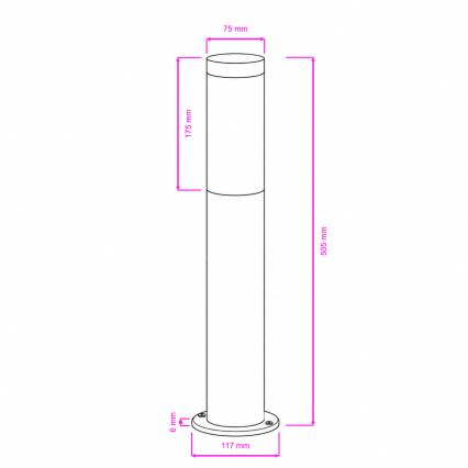 BRILAGI - Zunanja svetilka ELIA 1xE27/20W/230V IP44 50 cm antracit