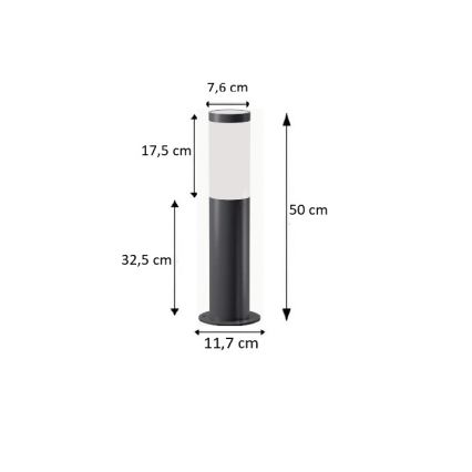 BRILAGI - Zunanja svetilka ELIA 1xE27/20W/230V IP44 50 cm antracit
