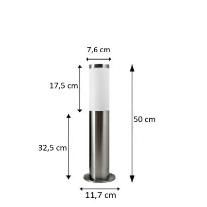 BRILAGI - Zunanja svetilka ELIA 1xE27/20W/230V IP44 50 cm matni krom