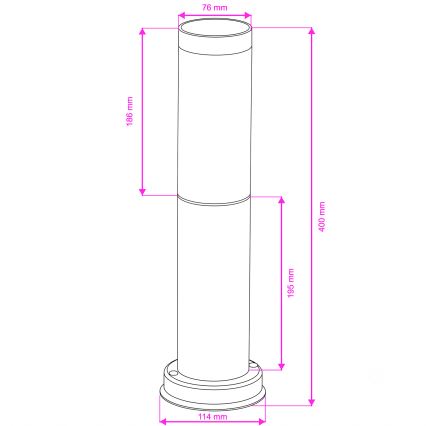 Brilagi - Zunanja svetilka NOVA 1xE27/15W/230V 40 cm IP44 rjava