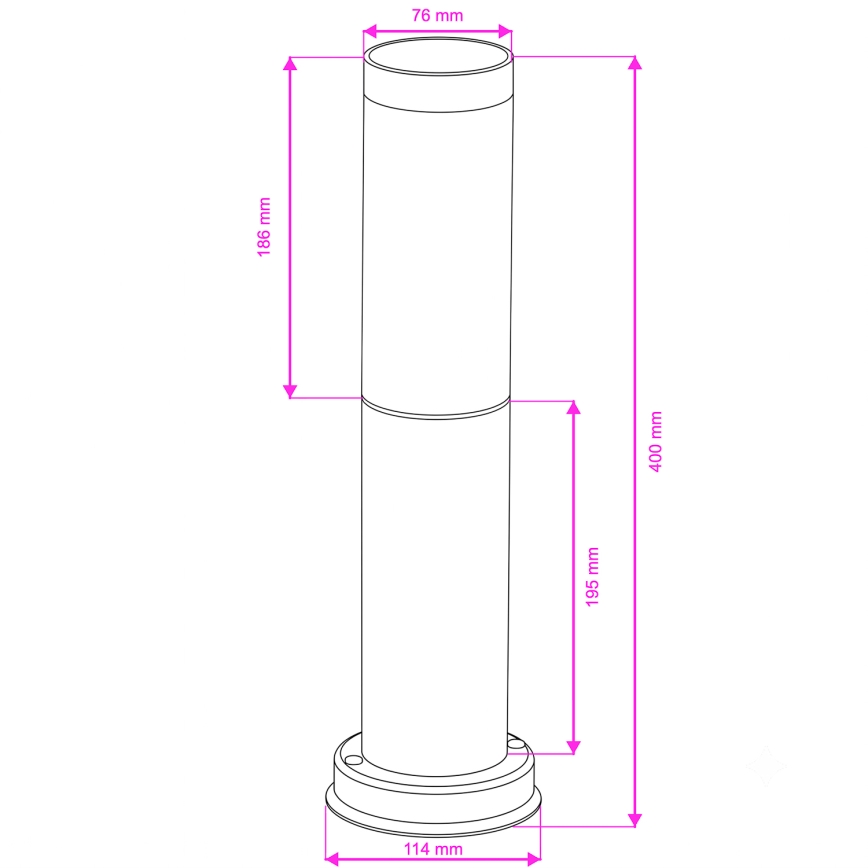 Brilagi - Zunanja svetilka NOVA 1xE27/15W/230V 40 cm IP44 rjava