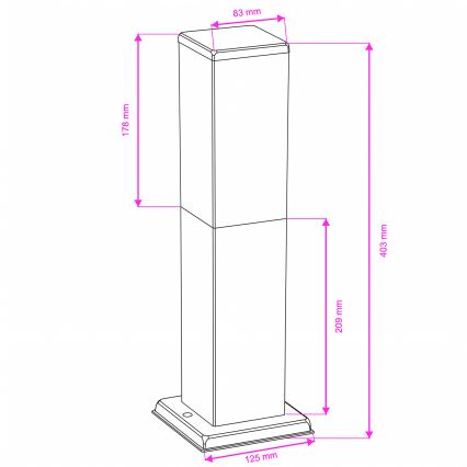 Brilagi - Zunanja svetilka NOVA 1xE27/15W/230V 40 cm IP44 rjava
