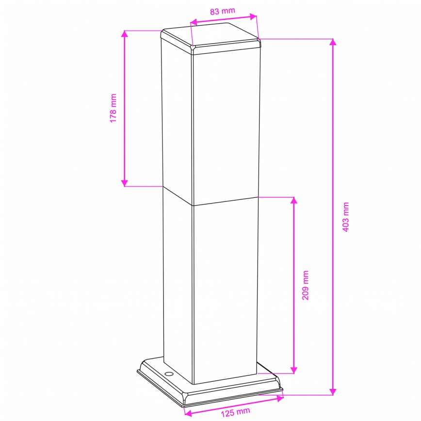 Brilagi - Zunanja svetilka NOVA 1xE27/15W/230V 40 cm IP44 rjava