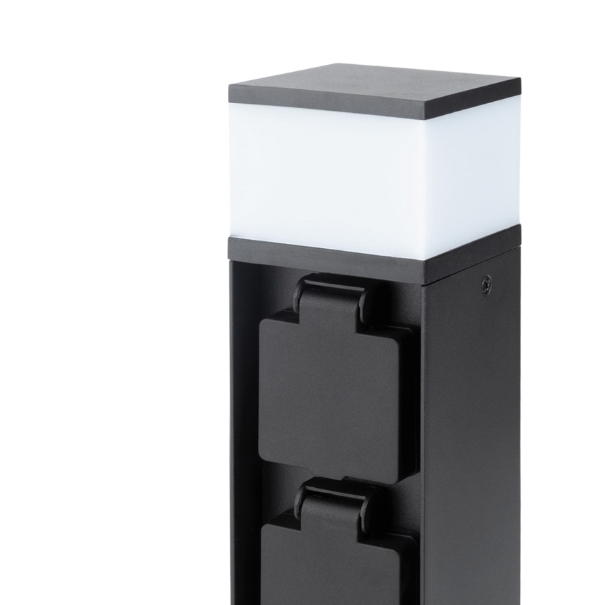 Brilagi - Zunanja svetilka s 2 SCHUKO vtičnicama 1xG9/11W/230V IP44 črna